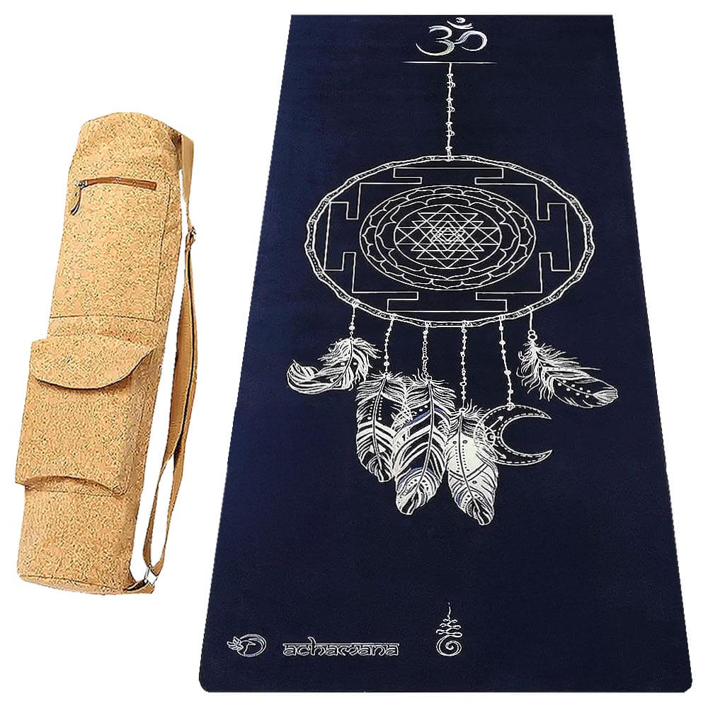 yoga tapi antidérapant caoutchouc et microfibre | Achamana