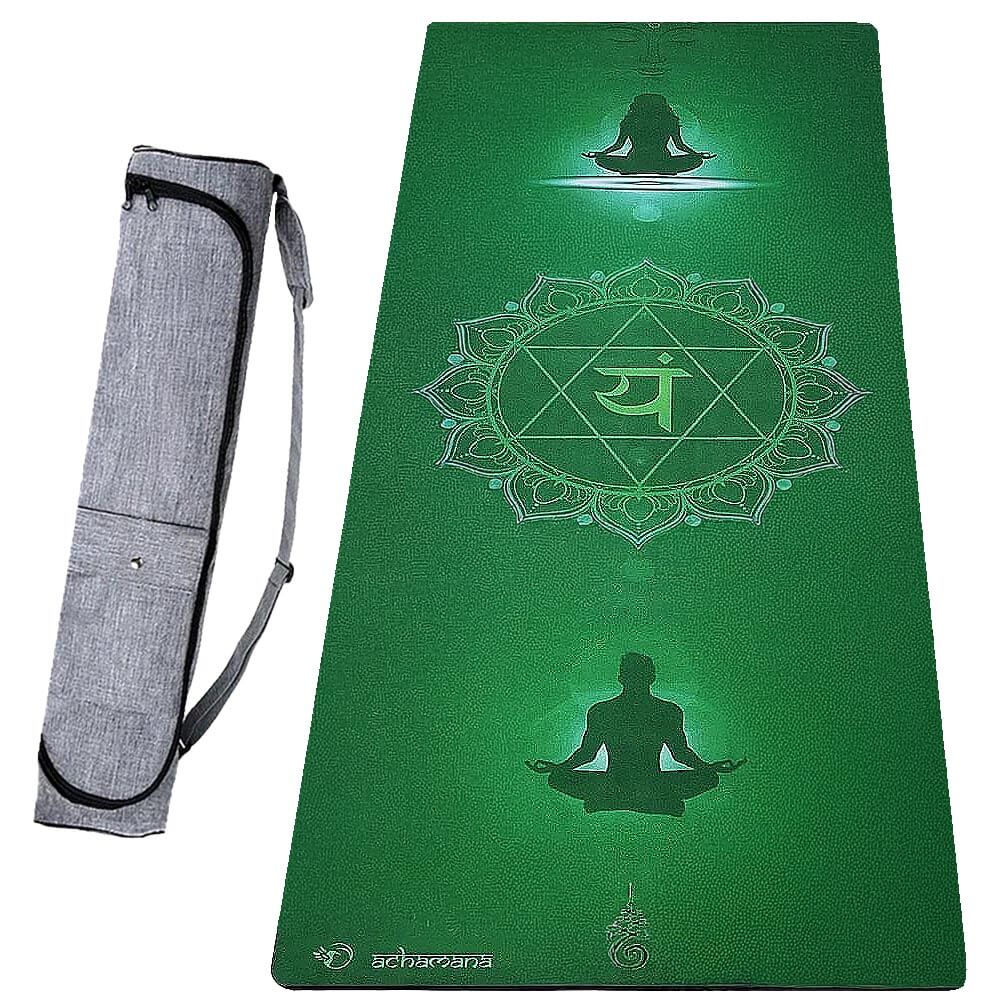 Tapis de yoga antidérapant et ultra confortable - dessin  4ème chakra | Achamana