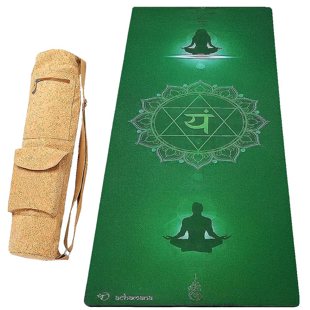 tapis de yoga vu décathlon - épaisseur 5 mm, couleur vert | Achamana