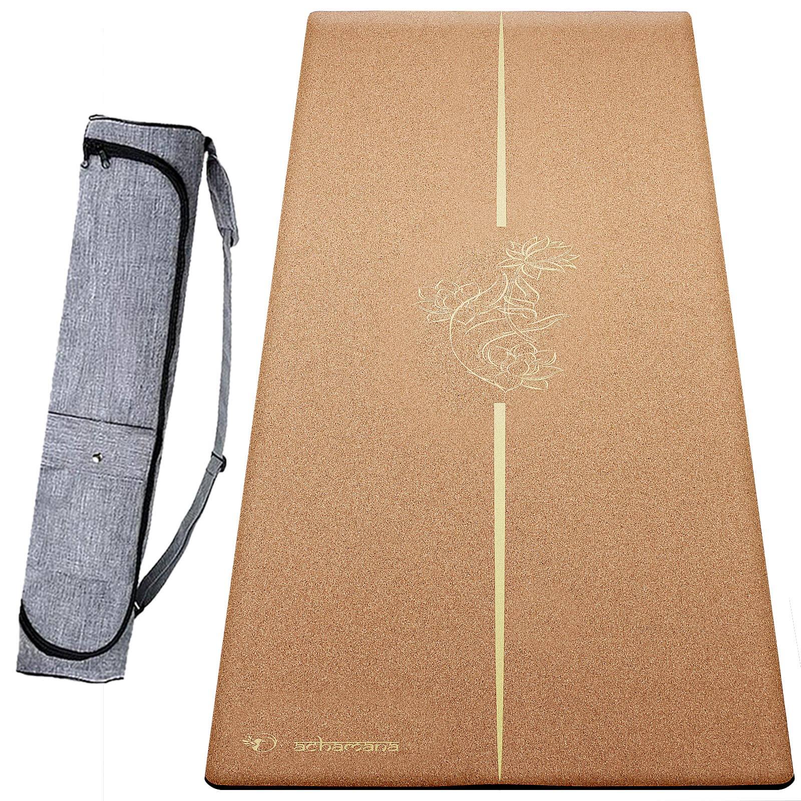 Tapis de yoga liege + sac de transport - Achamana