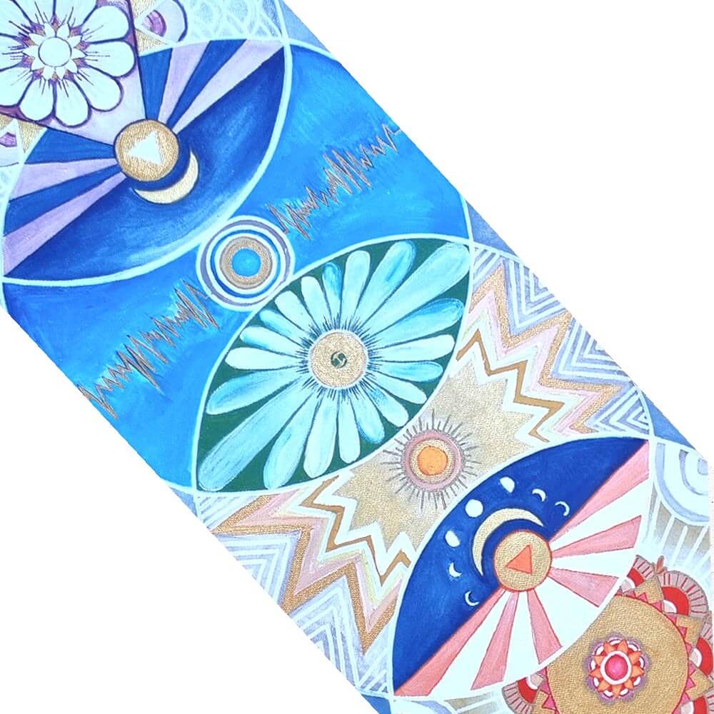 Tapis de yoga éco-responsable épaisseur 6 mm - 7 chakras artistiques | Achamana