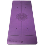 Tapis de yoga pro - Mandala Om lignes de position - Lavande - Vignette | Achamana