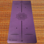 Tapis de yoga pro - Mandala Om lignes de position - Lavande - Vignette | Achamana