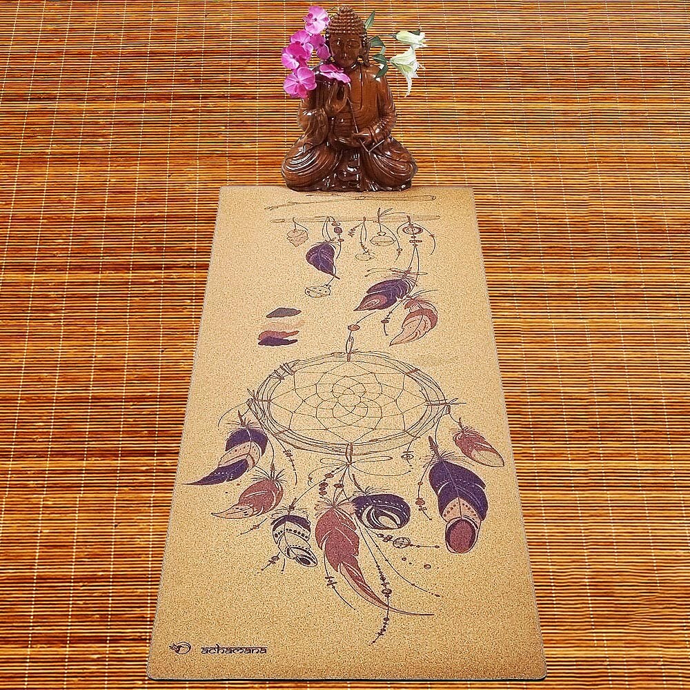 Magasin yoga région Pacca - Tapis yoga liege - design Attrape rêves | Achamana