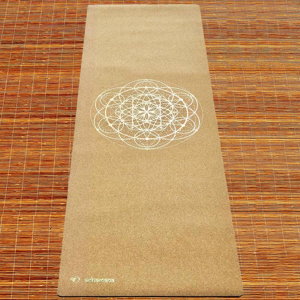 Accessoire yoga - Grand tapis de yoga liège 2,15 m | Achamana