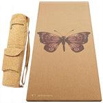 Tapis de yoga liège & latex - épaisseur 5 mm - Papillon - Vignette | Achamana
