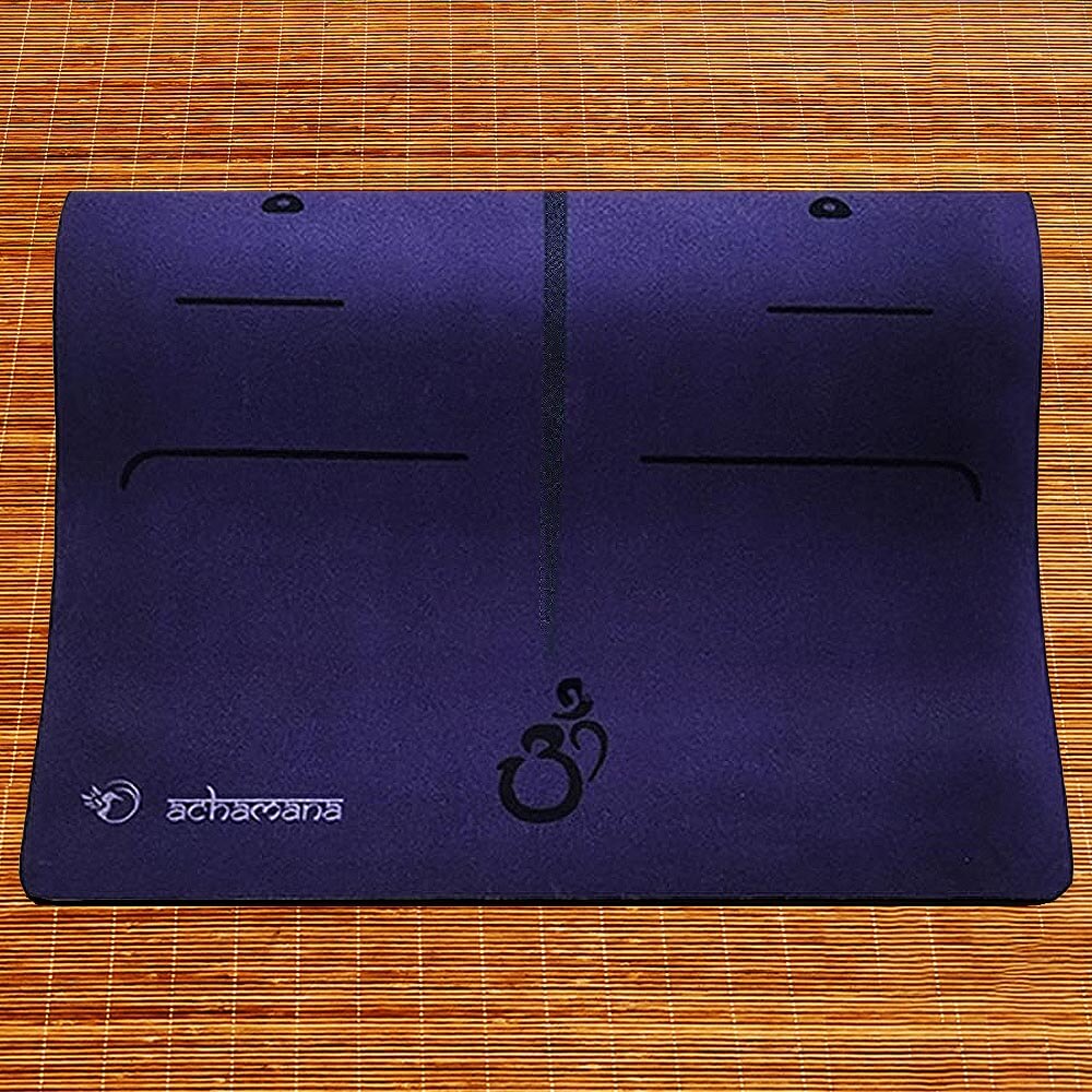 Yoga débutant - Tapis de yoga antidérapant lignes de positionnement - Achamana