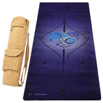 Indigo Yoga Mat - Positioning Lines - 6mm - Vignette | Achamana
