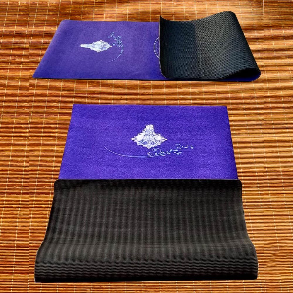 Tapis yoga ecologique antidérapant violet  Namasté - Achamana