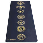 Tapis de yoga pro écologique similicuir 7 chakras Or - Vignette | Achamana