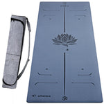 Tapis de yoga ultra antidérapant 6mm - Practice lotus bleu - Vignette | Achamana