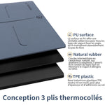 Tapis de yoga ultra antidérapant 6mm - Practice lotus bleu - Vignette | Achamana