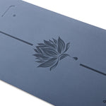 Tapis de yoga ultra antidérapant 6mm - Practice lotus bleu - Vignette | Achamana