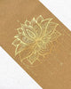Fleur de lotus impression Or -  tapis de yoga de voyage antidérapant liege et caoutchouc naturel | Achamana