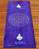 Yoga débutant - Tapis de yoga antidérapant violet - motif fleur de vie Namasté | Achamana