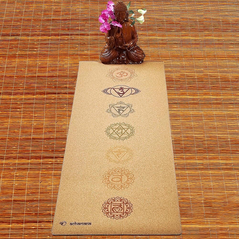 Cadeau yoga - tapis yoga bio en liège et caoutchouc naturel - Boutique yoga | Achamana