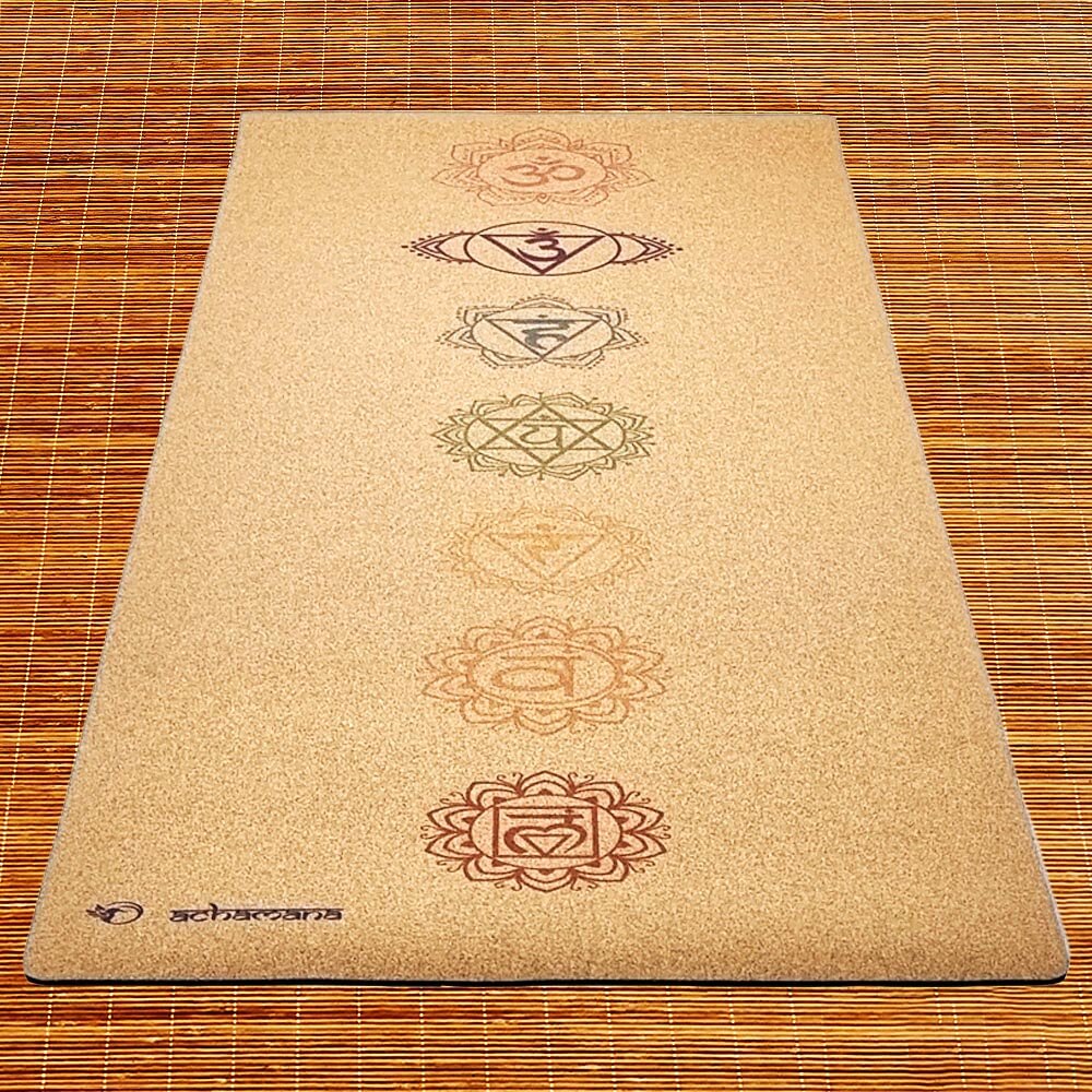 Tapis de yoga éco-responsable caoutchouc et liège | Achamana