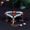 Verstelbare turquoise Boeddha armband
