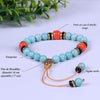 Adjustable turquoise Buddha bracelet