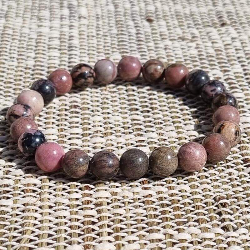 Rhodonite Brazil natural stone bracelet 8 mm | Achamana - Achamana