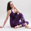Combinaison yoga femme sans couture violet pour yoga dynamique - Achamana