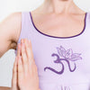 Top de yoga rose femme Bio Nirvana OM  matière naturelle Achamana