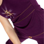 Tee shirt de yoga femme soutien-gorge intégré - Om Brodé - Vignette | Achamana
