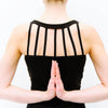 Débardeur brassiere integree yoga pour femme noir en Bambou Chaturanga Achamana