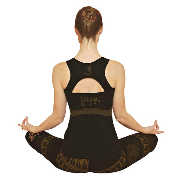 Ideal yoga outfit - OM sign racerback tank top