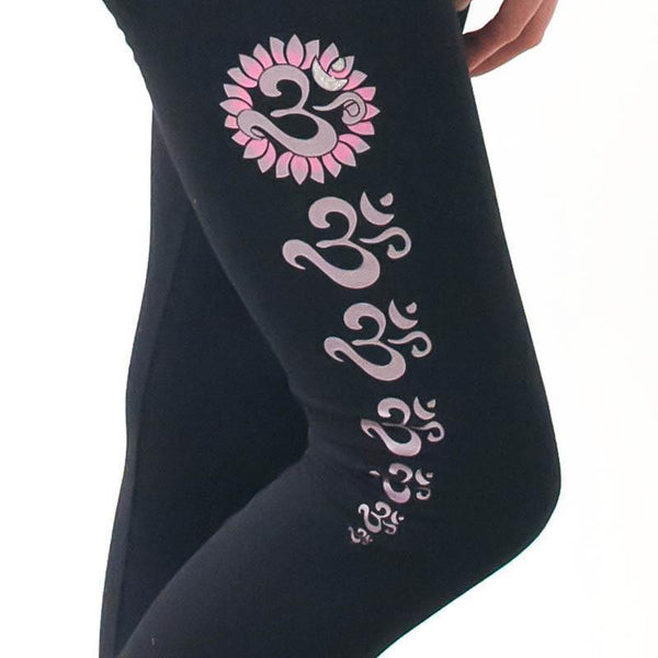 Leggings de ioga - tatuagem Ohm - símbolo Seven Ohm - Achamana - Achamana