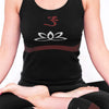 Tenue pour pratiquer le yoga - Tee shirt yoga femme noir Lotus - Achamana