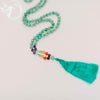 Cadeau meditation femme - Collier Mala Amazonite 108 perles AAA facettées - 7 chakras | Achamana