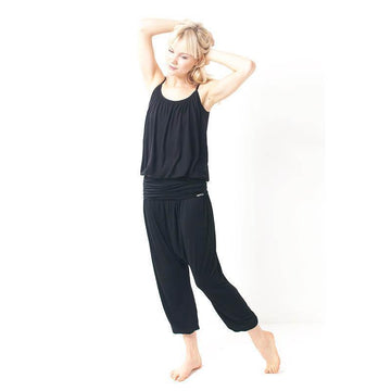 Women's wide yoga pants - Vinyasa - Black