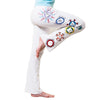Pantalon yoga femme blanc Sept chakras Achamana