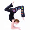Pantalon de yoga noir femme aux sept roues d'énergieAchamana