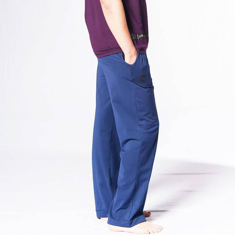 Pantalon de yoga bio pour homme couleur bleu marine