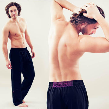 Pantalon noir de yoga - pour hommes - Made in France