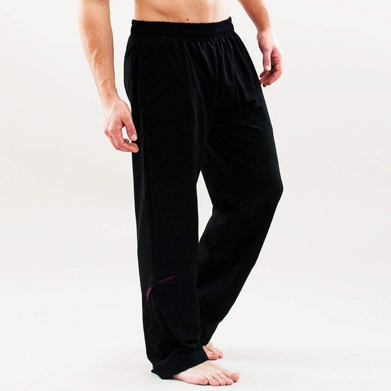Pantalones de yoga para hombre - Pantalones de yoga de algodón negros -  Achamana - Achamana