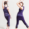 Vetement yoga femme - Legging violet - Achamana