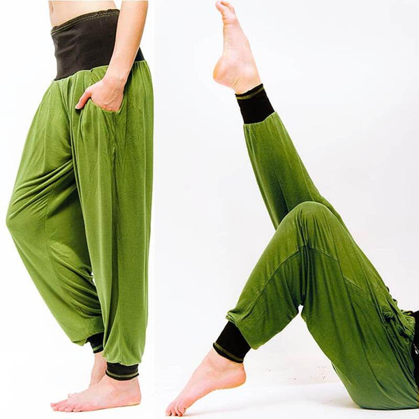 Women's wide yoga pants - Yoga harem pants