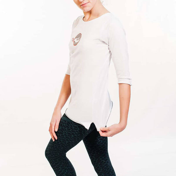 Sweat Capuche Femme - Bio Blanc - Vêtements de yoga Femme - Coton Bio