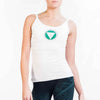 Chakra du coeur - Tee shirt yoga femme - vetement yoga blanc - Achamana