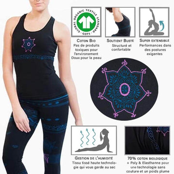 Vêtement yoga bio - Haut de yoga femme  sans couture | Achamana