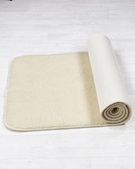 Grand tapis de yoga blanc Kundalini - latex, laine mérinos 2,00 m - Vignette | Achamana