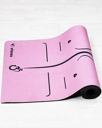 Esterilla de yoga rosa - Marcadores de posición - 6 mm
