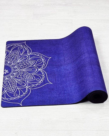 Boutique yoga- tapis yoga professionnel ecologique bleu design mandala | Achamana 