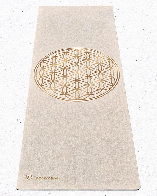 Tappetino da yoga in canapa Flower of Life - 4,5 x 610 x 1830