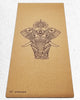 Cadeau yoga - Tapis de yoga liège et caoutchouc naturel - Motif gravé éléphant | Achamana