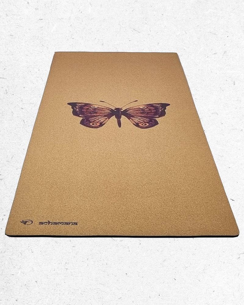 Tapis de yoga liège - épaisseur 5 mm - Papillon