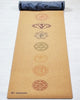 Tapis de yoga liege naturel avec sac transport - imprimé 7 chakras - boutique yogi | Achamana